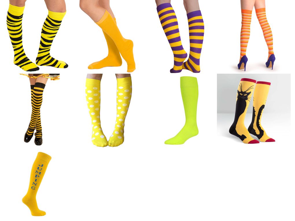 yellow knee socks